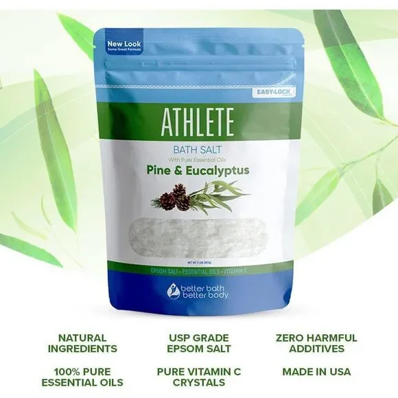 32Oz Epsom Salt With Natural Lavender, Pine, Peppermint & Eucalyptus Oils + Vit
